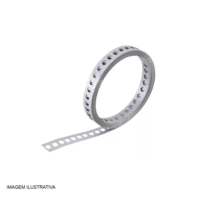 FITA PERFURADA DE ACO 19MMX10M