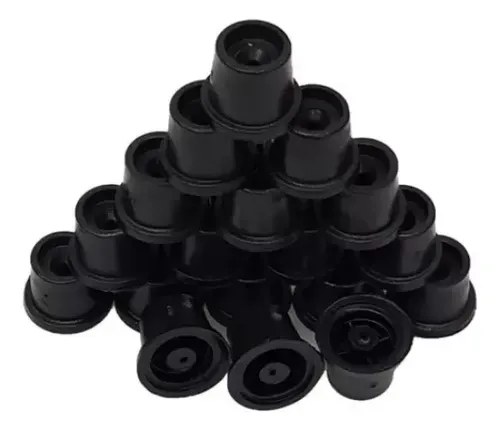 PE PLASTICO REDONDO PRETO 13CM C/HASTE