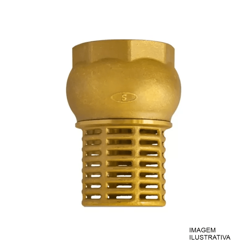 VALVULA SUCÇÃO METAL 2" TELA