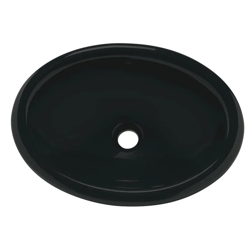 CUBA OVAL SOBREP  44X32  PRETA ICASA