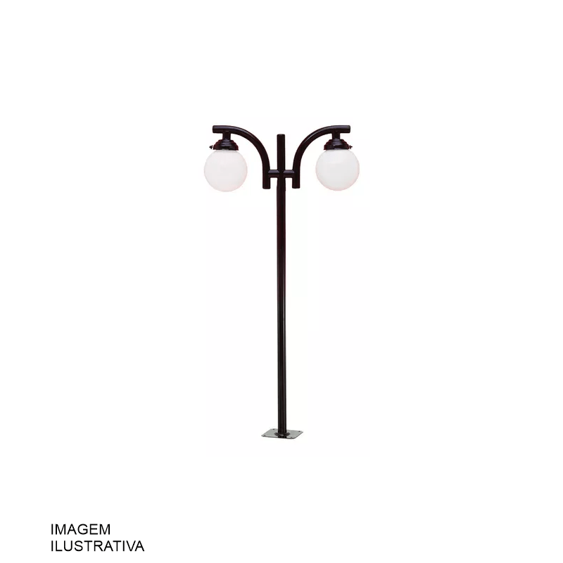 POSTE 02 GLOBO LEITOSO P/BAIXO 94 BRACO RETO
