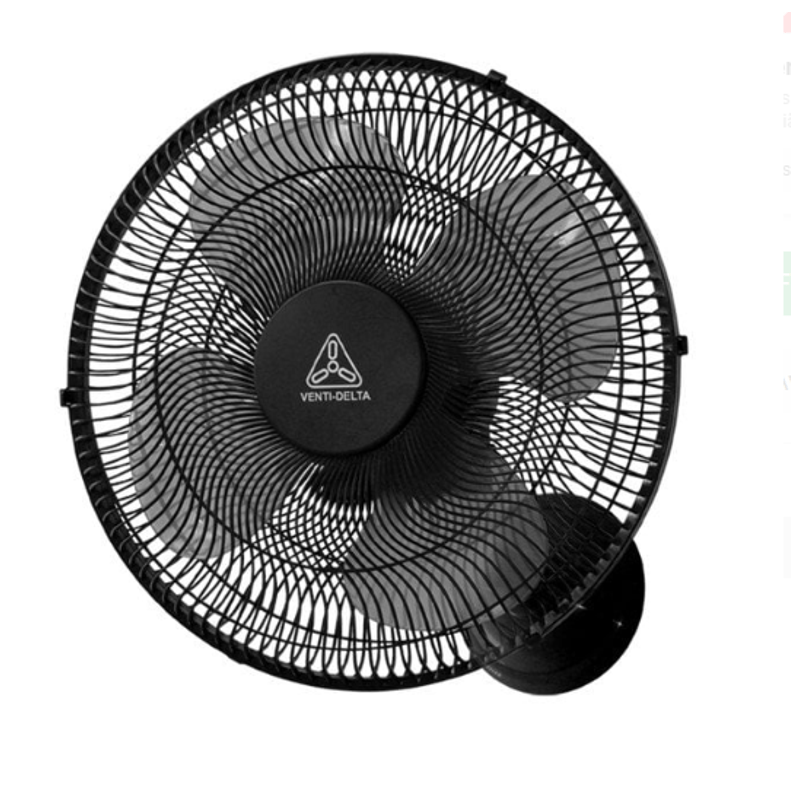 VENTIL PAREDE GRD PRETA BI-VOLT 50CM