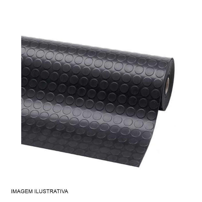 PISO DE BORRACHA LAMINADO MOEDA 1,30MT (2MM)