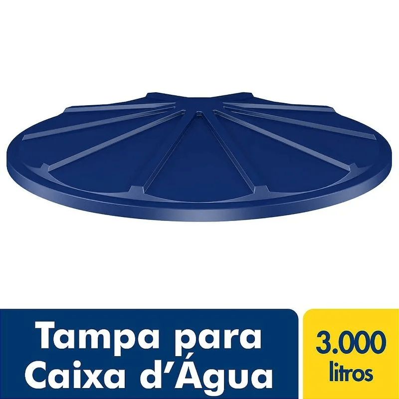 TAMPA P/CX D'ÁGUA POLIET. 3.000 LTS FORTLEV