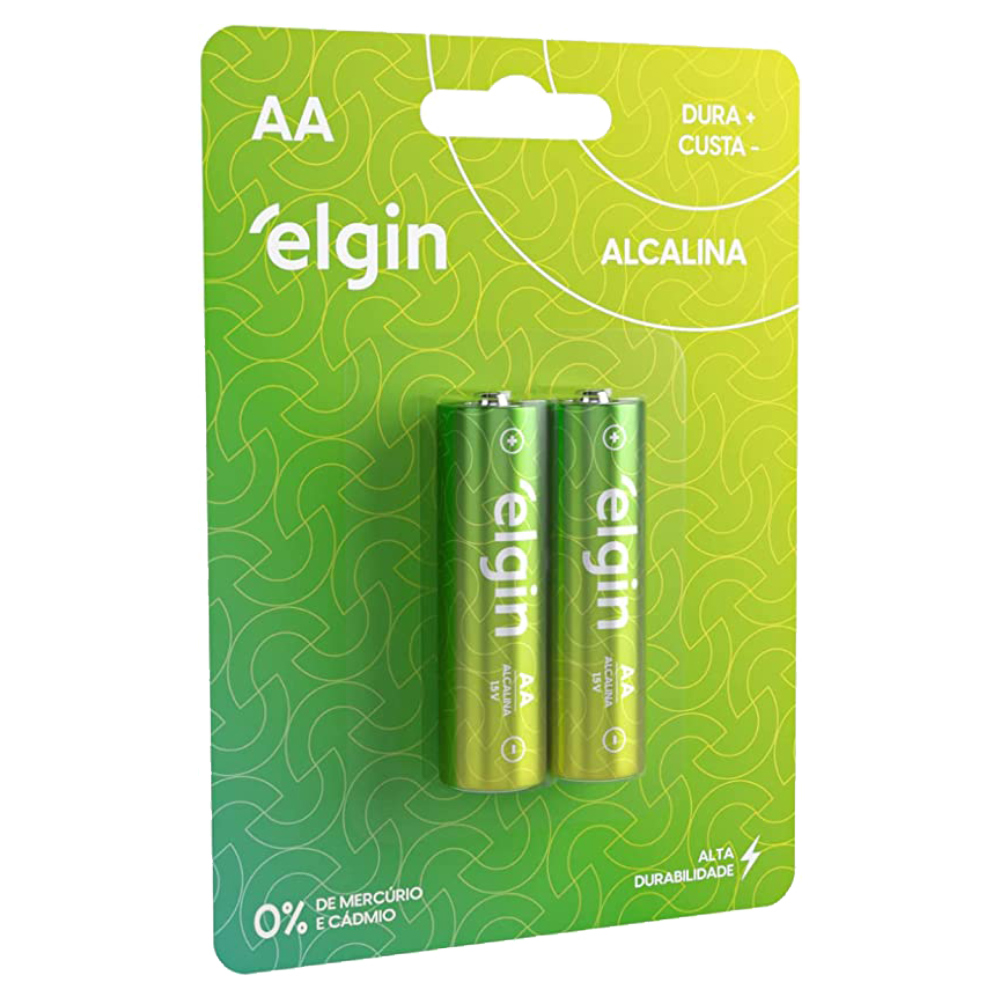 PILHA ELGIN ALCAL.  AA C/2 UNIDADES