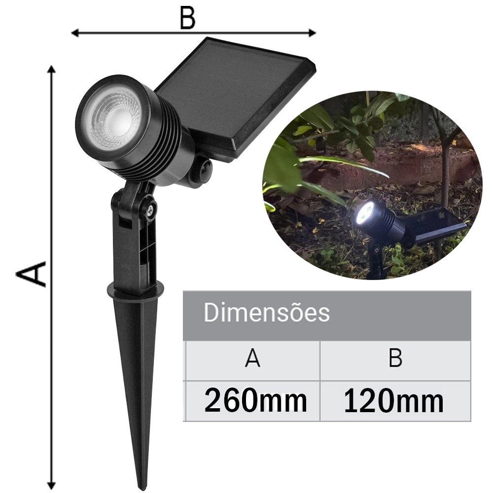 ESPETO PLAST. JARDIM BRANCO 01 LAMP. 120