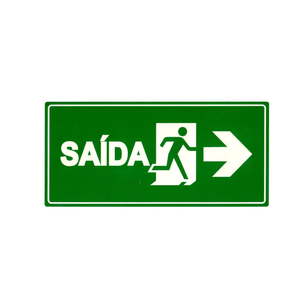 PLACA SINALIZ. 30X18CM SAIDA FOTOLUMINESCENTE