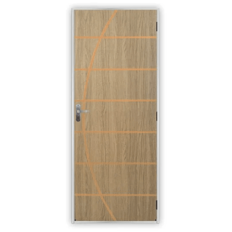 PORTA MELAMINICA NEBLINA 2,10X0,60CM CARVALHO