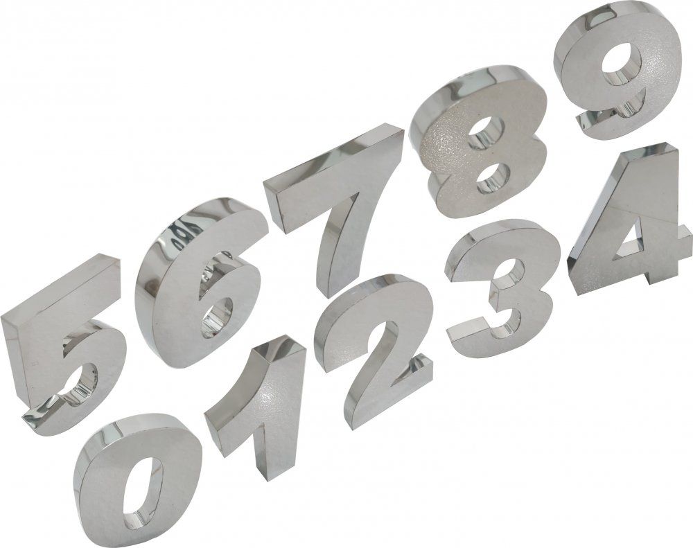 NUMERO RESID ACO GALV. BRANCO 15CM ( 1 )