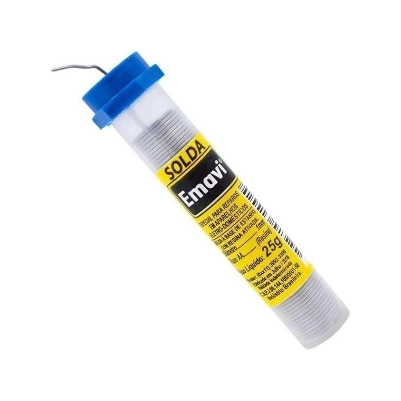 SOLDA ESTANHO TUBO 25GR EMAVI