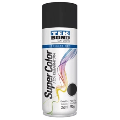 TINTA SPRAY TEKBOND PRETO BRILHANTE 350ML