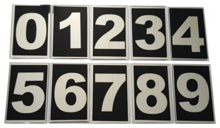 NUMERO RESID ESPELHADO PRETO ( 7 )