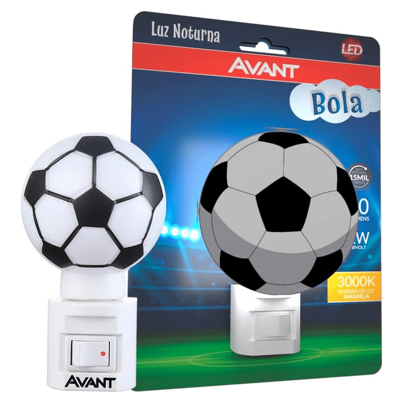 LUZ NOTURNA BOLA   1W LED AVANT 3000K
